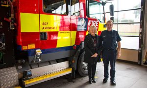 Lifewise Case Manager, Glenis Drew, and Fire And Emergency officer David Wood